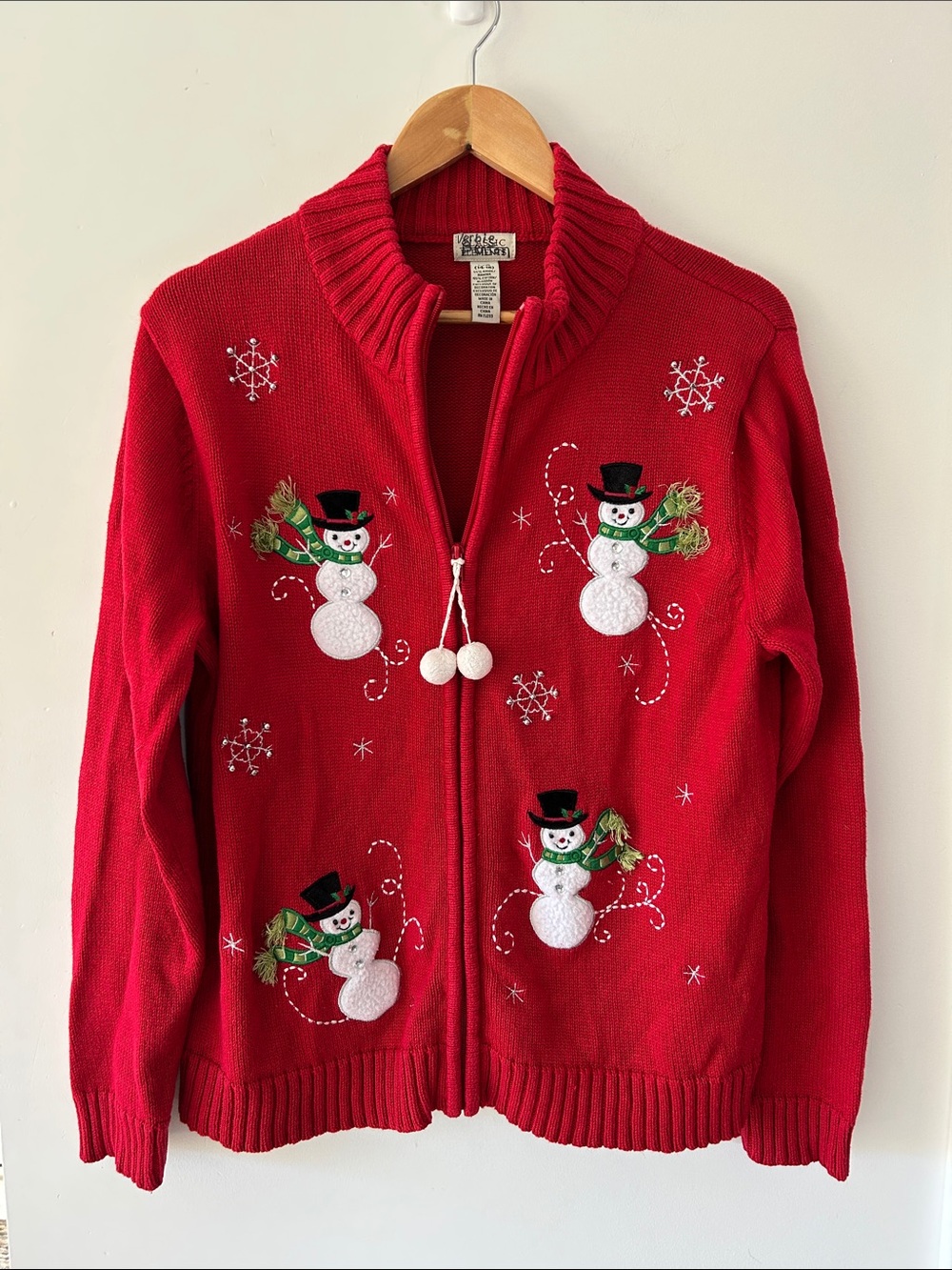 VINTAGE Classic Elements Ugly Christmas Sweater | Large | Rami Cotton